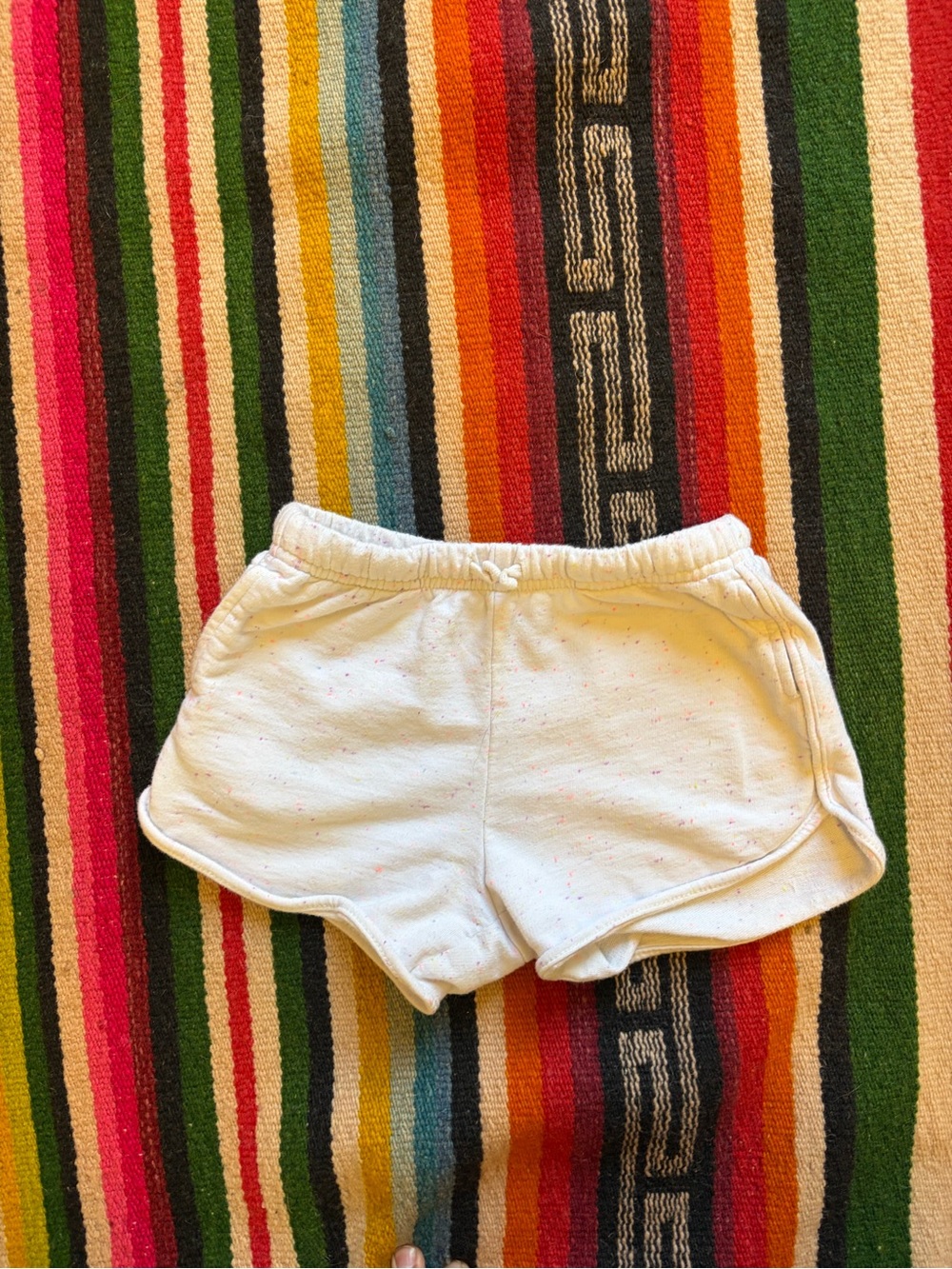 Old Navy Cream Speckled Girls Athletic Shorts